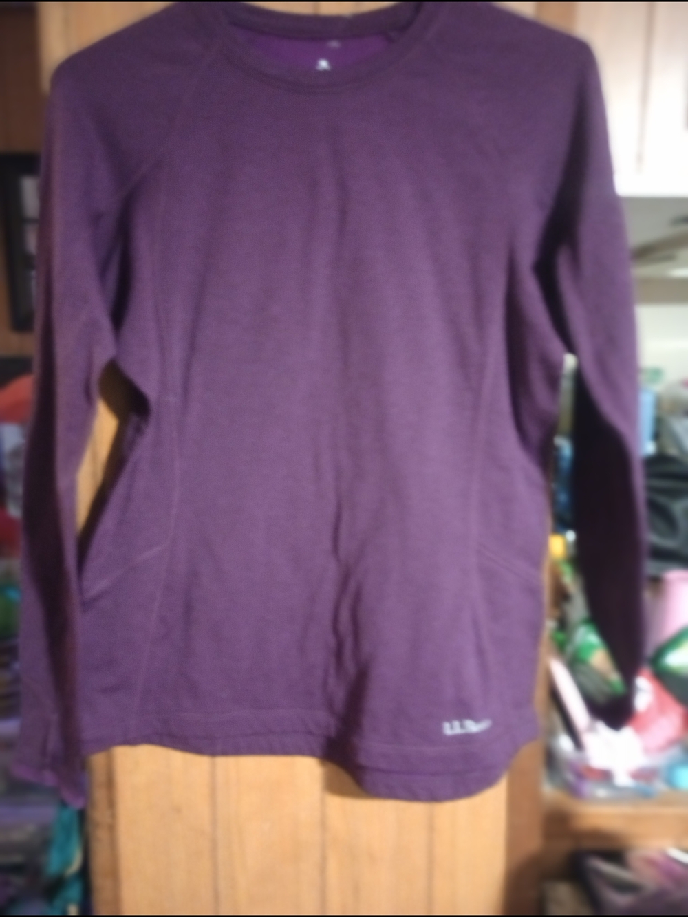 L.L.Bean Plum Expedition Weight Long Sleeve Top